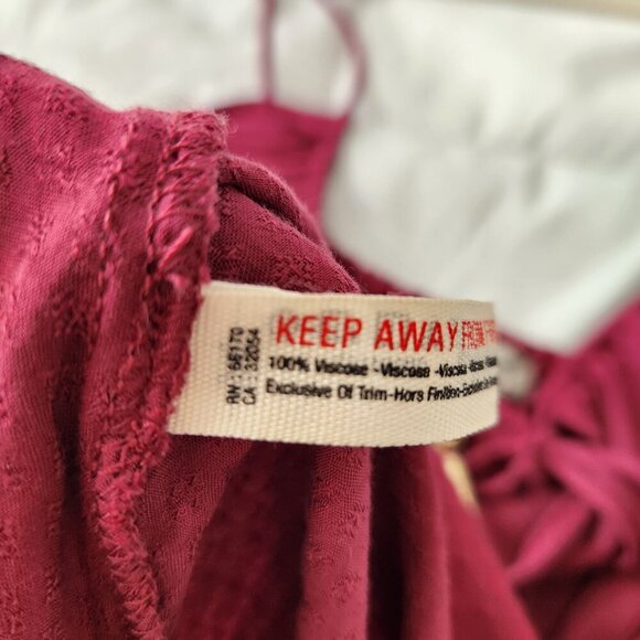 Intimately Free People Camisole Mini Dress Wine Color Size Large - Picture 11 of 13